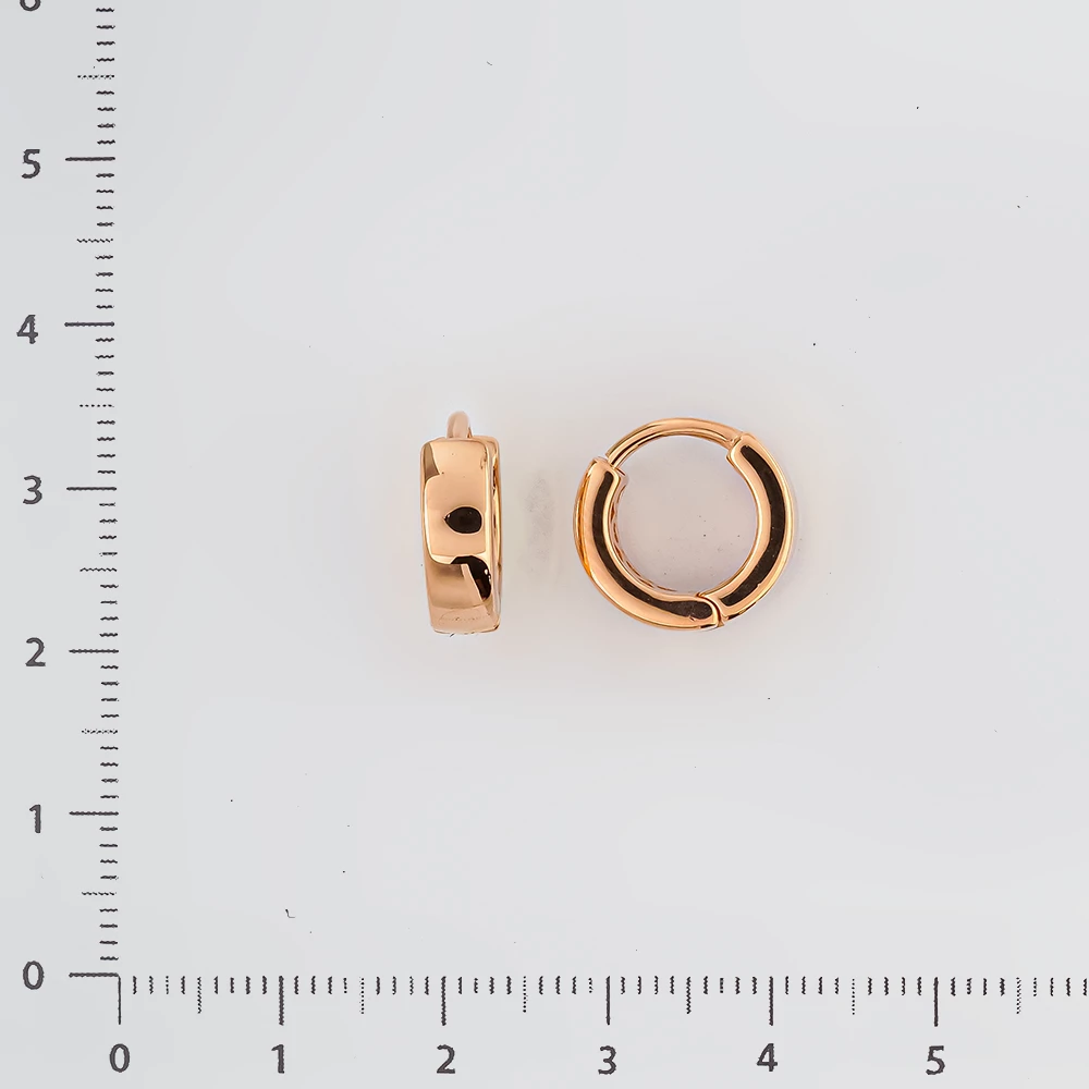 Серьги конго из красного золота 585 пробы