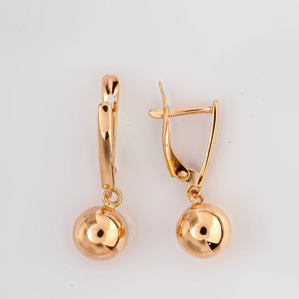 Серьги из красного золота 585 пробы