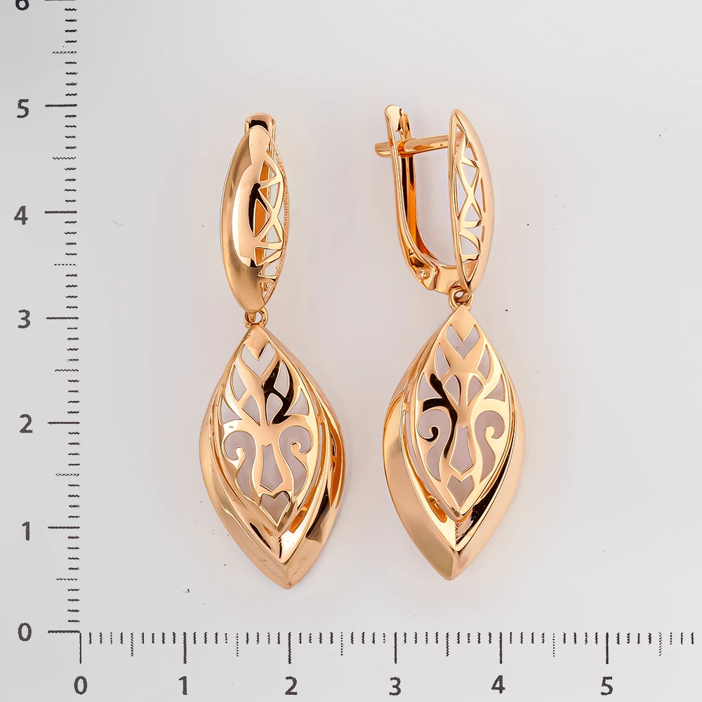 Серьги из красного золота 585 пробы