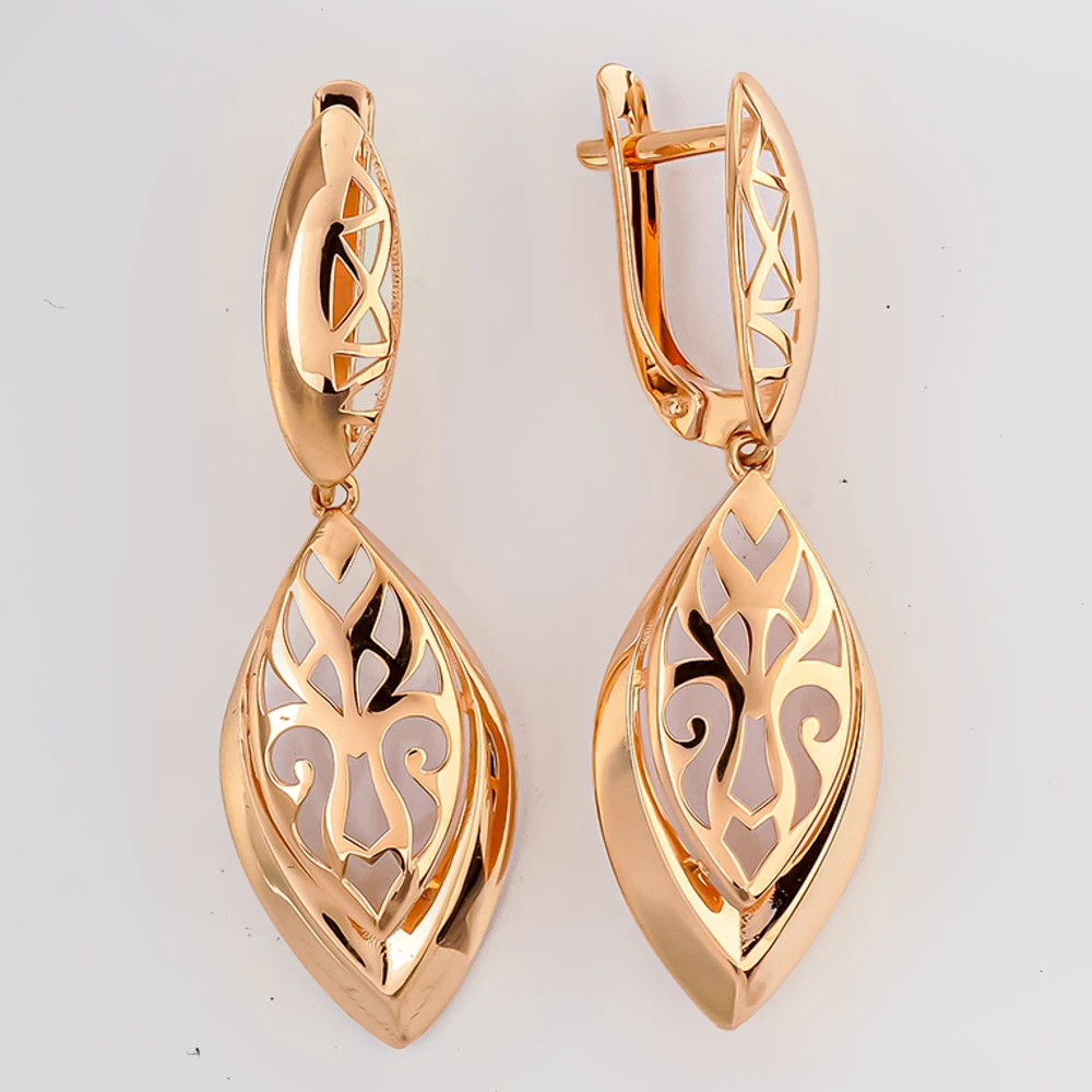 Серьги из красного золота 585 пробы