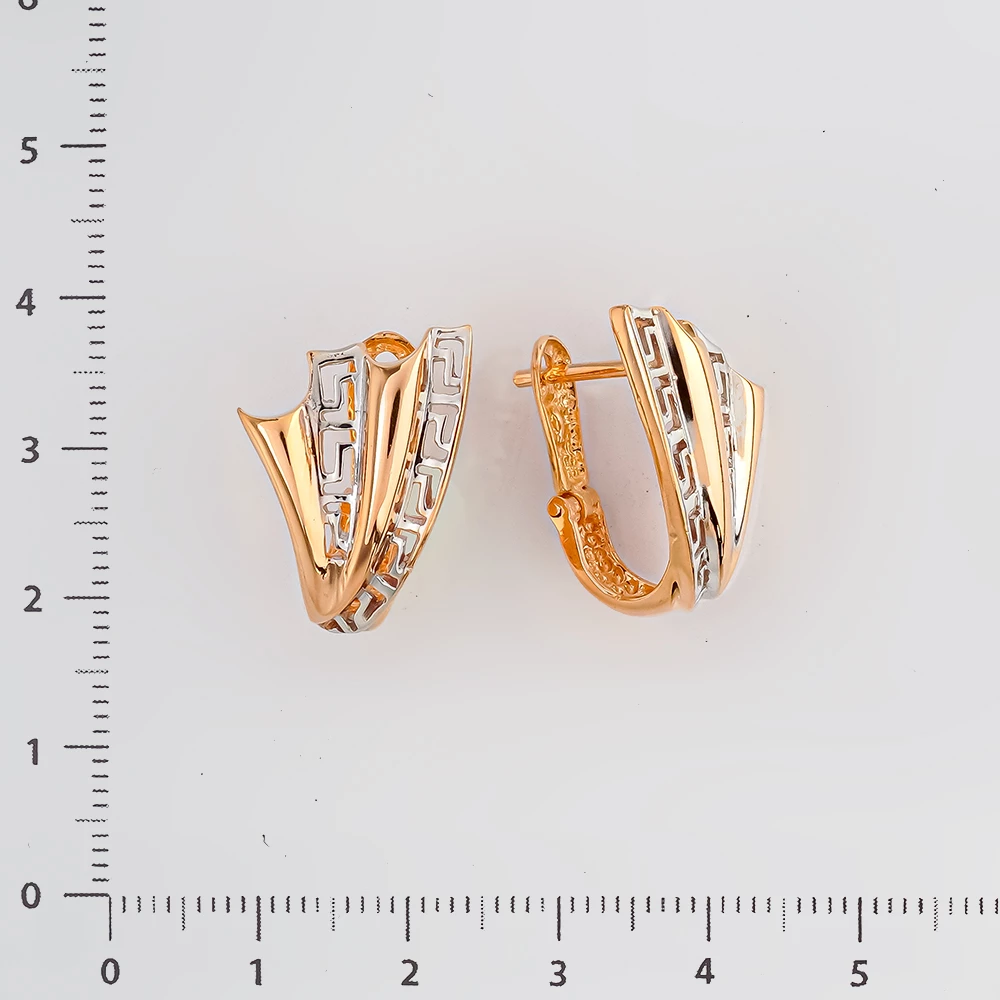 Серьги из красного золота 585 пробы