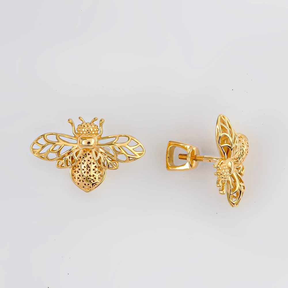 Серьги из желтого золота 585 пробы