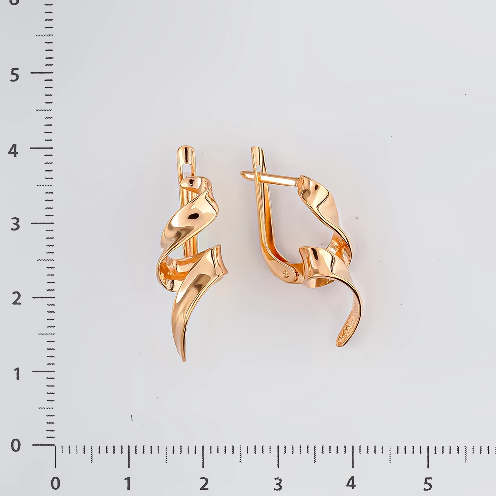 Серьги из красного золота 585 пробы