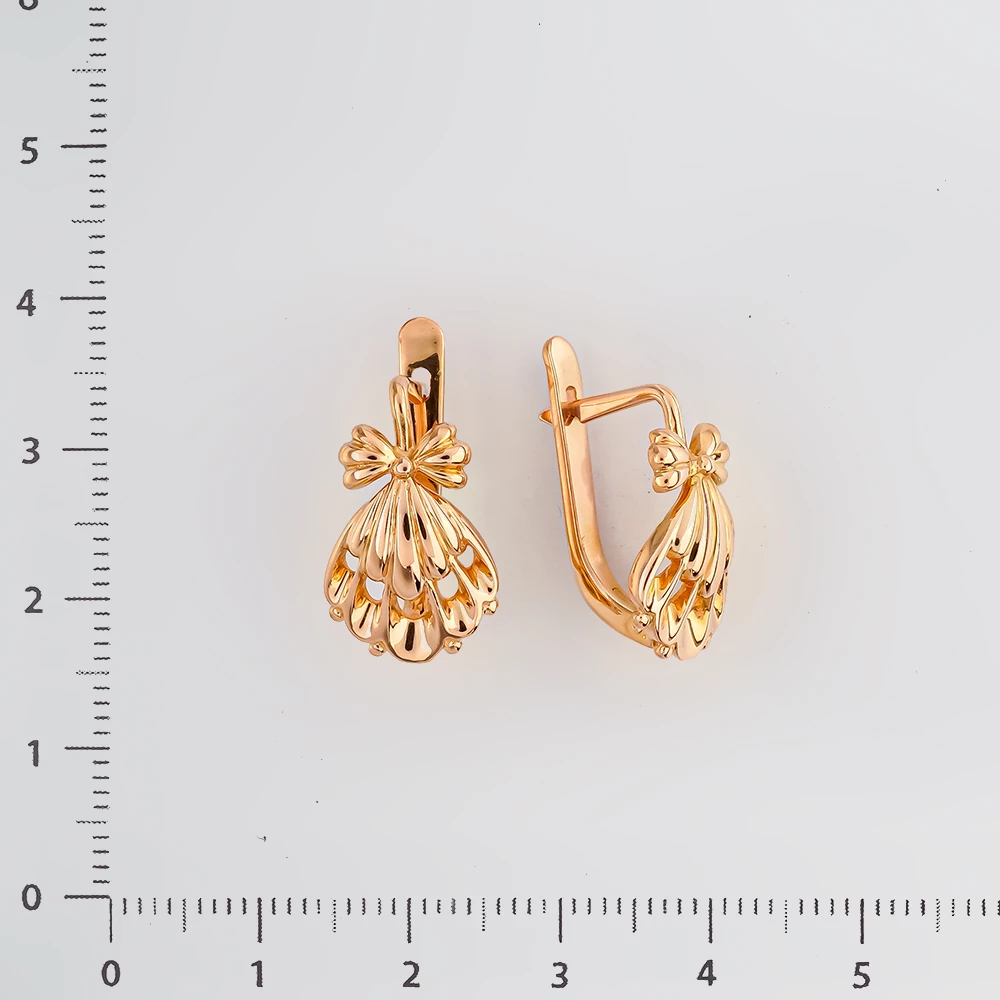 Серьги из красного золота 583 пробы
