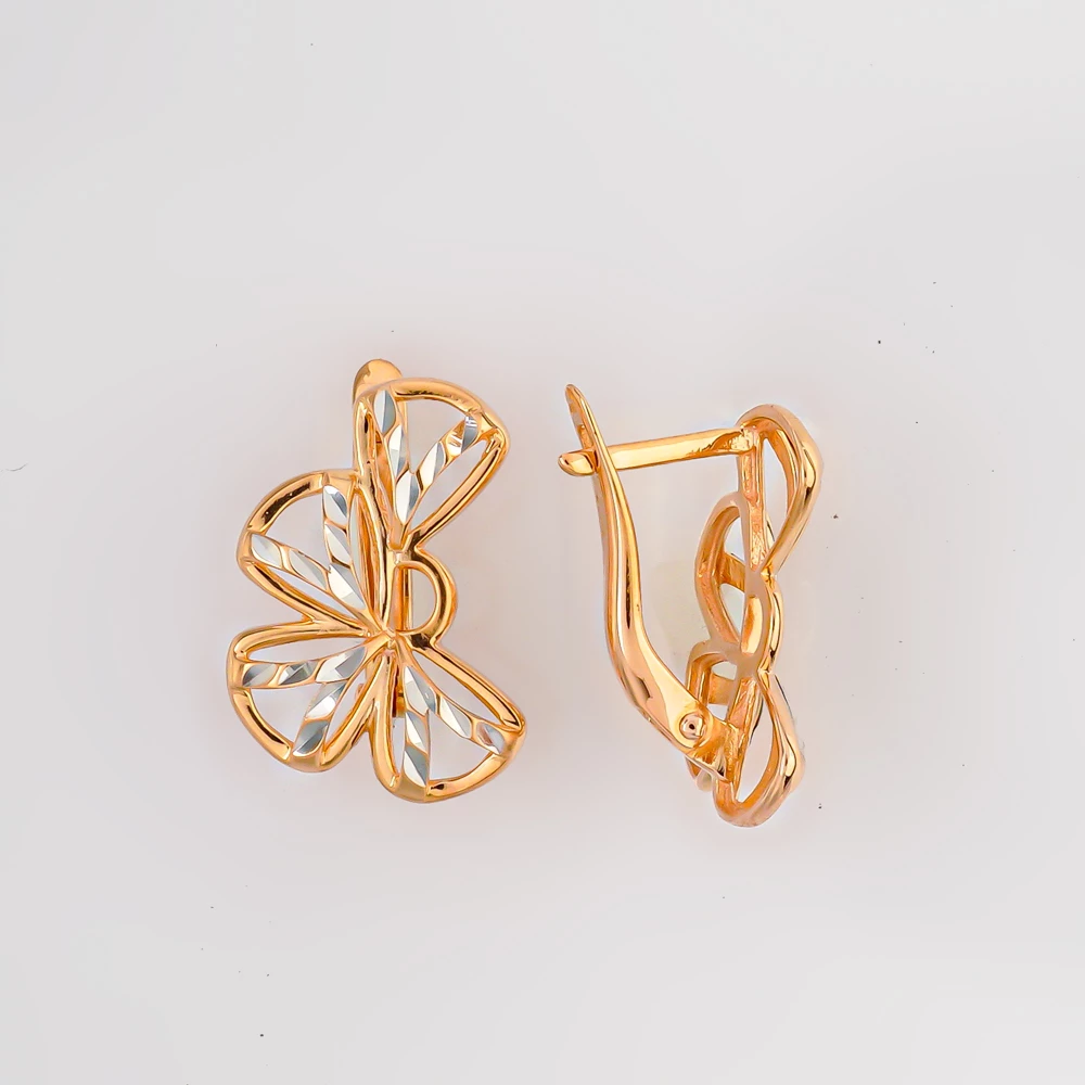 Серьги из красного золота 585 пробы