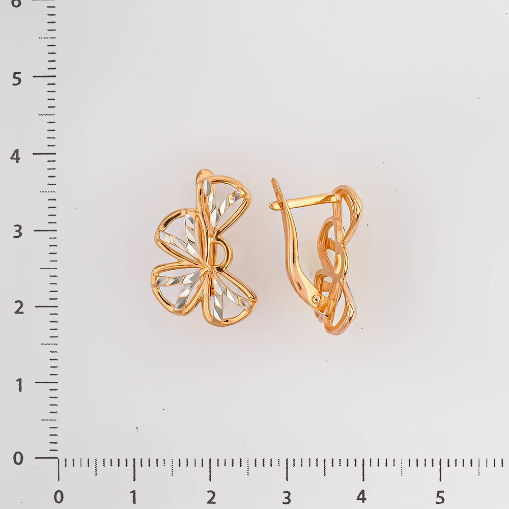 Серьги из красного золота 585 пробы