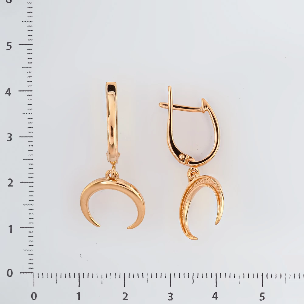 Серьги из красного золота 585 пробы