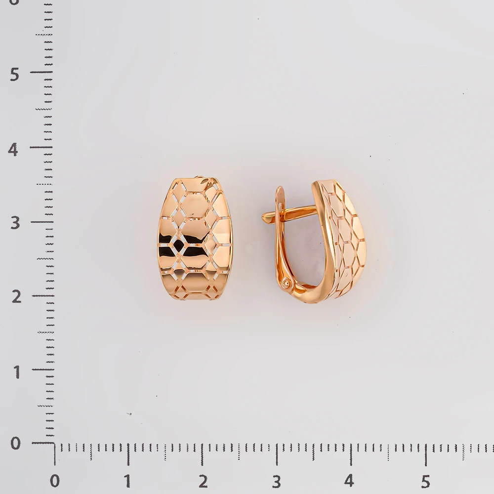 Серьги из красного золота 585 пробы