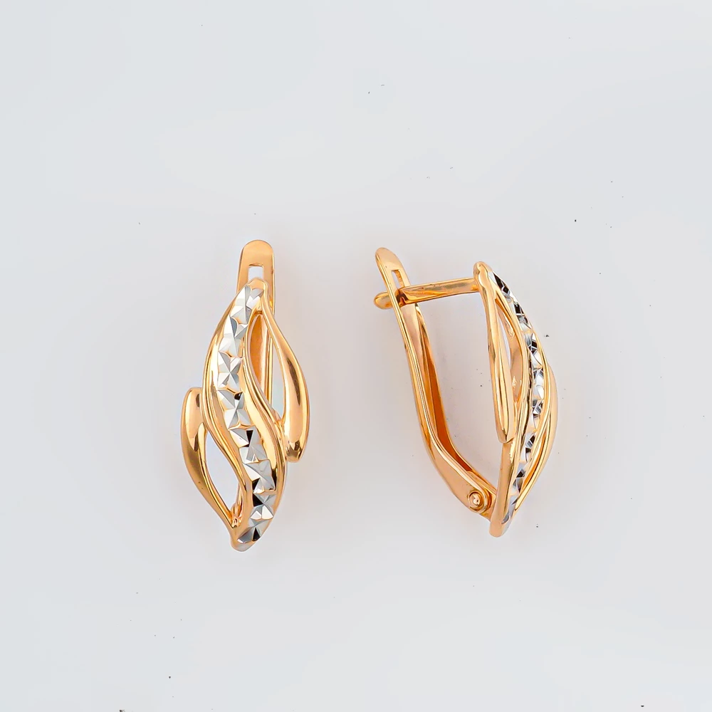 Серьги из красного золота 585 пробы