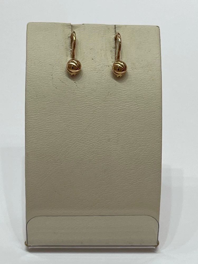 Серьги из красного золота 585 пробы