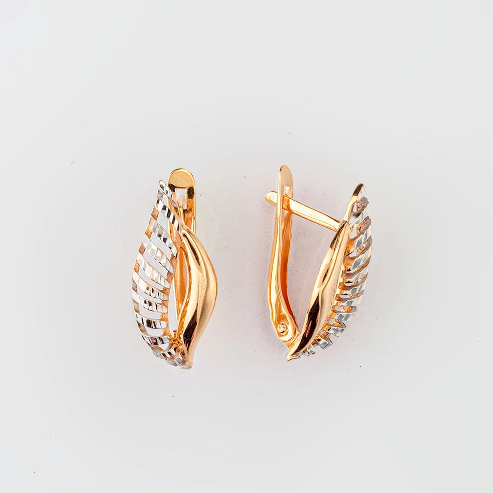 Серьги из красного золота 585 пробы