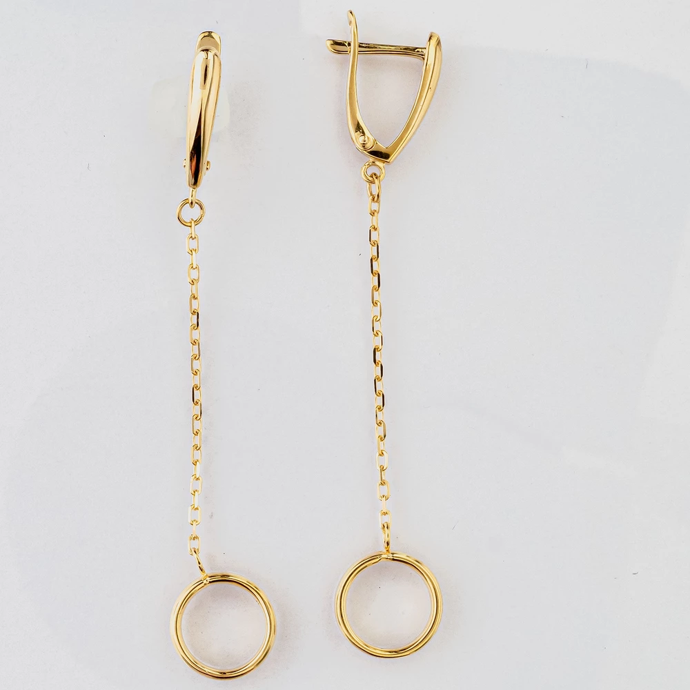 Серьги из желтого золота 585 пробы