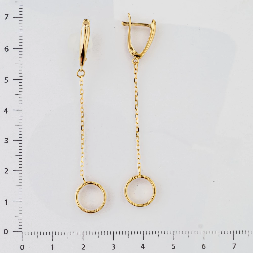 Серьги из желтого золота 585 пробы