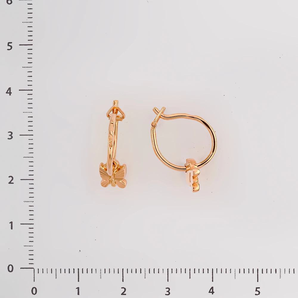 Серьги из красного золота 585 пробы