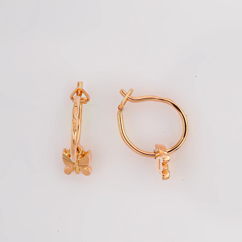 Серьги из красного золота 585 пробы