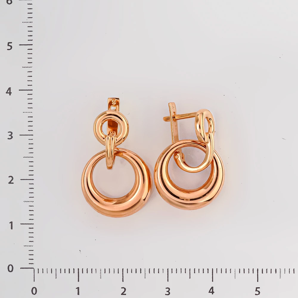 Серьги из красного золота 585 пробы