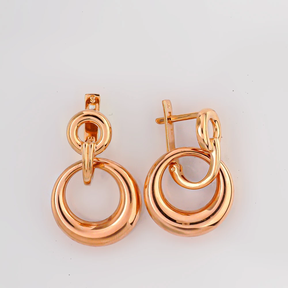 Серьги из красного золота 585 пробы