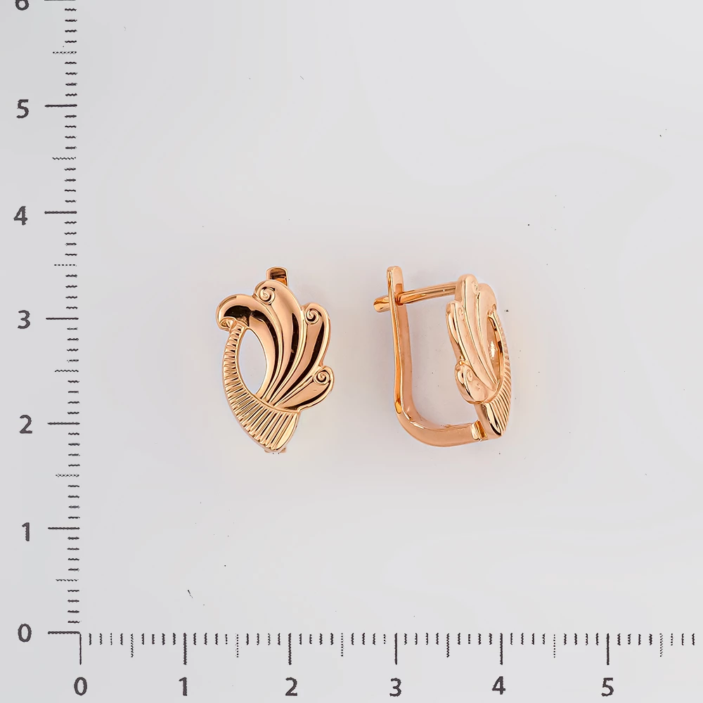 Серьги из красного золота 585 пробы