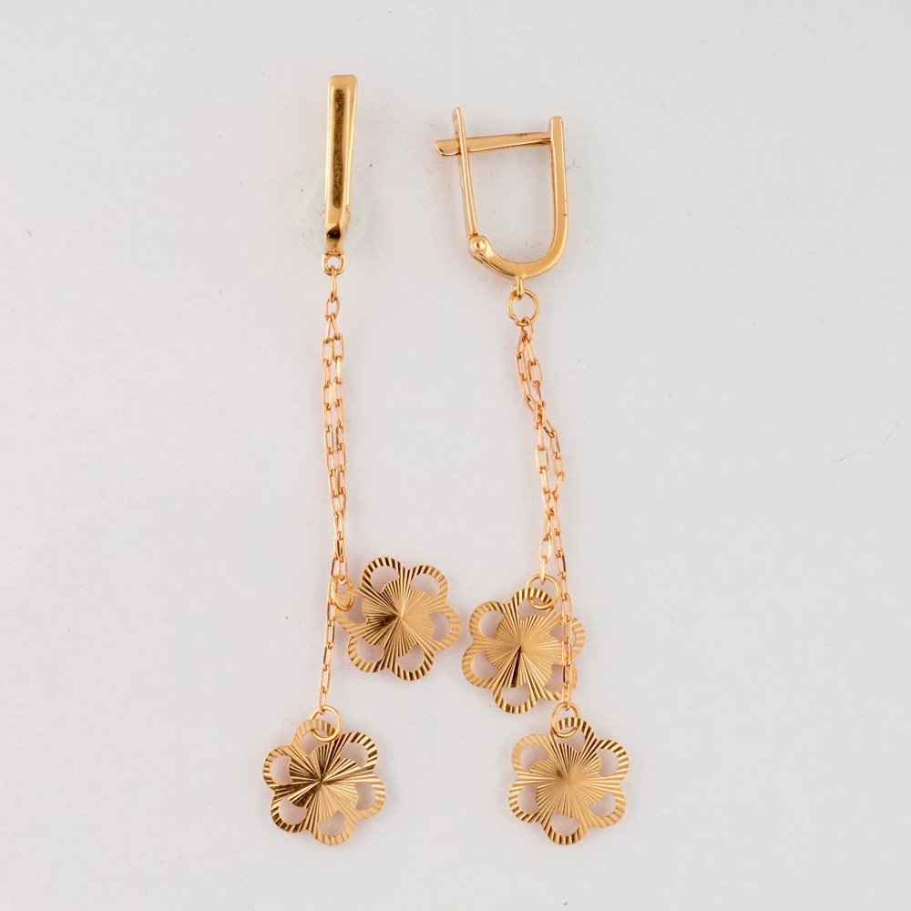 Серьги из красного золота 585 пробы