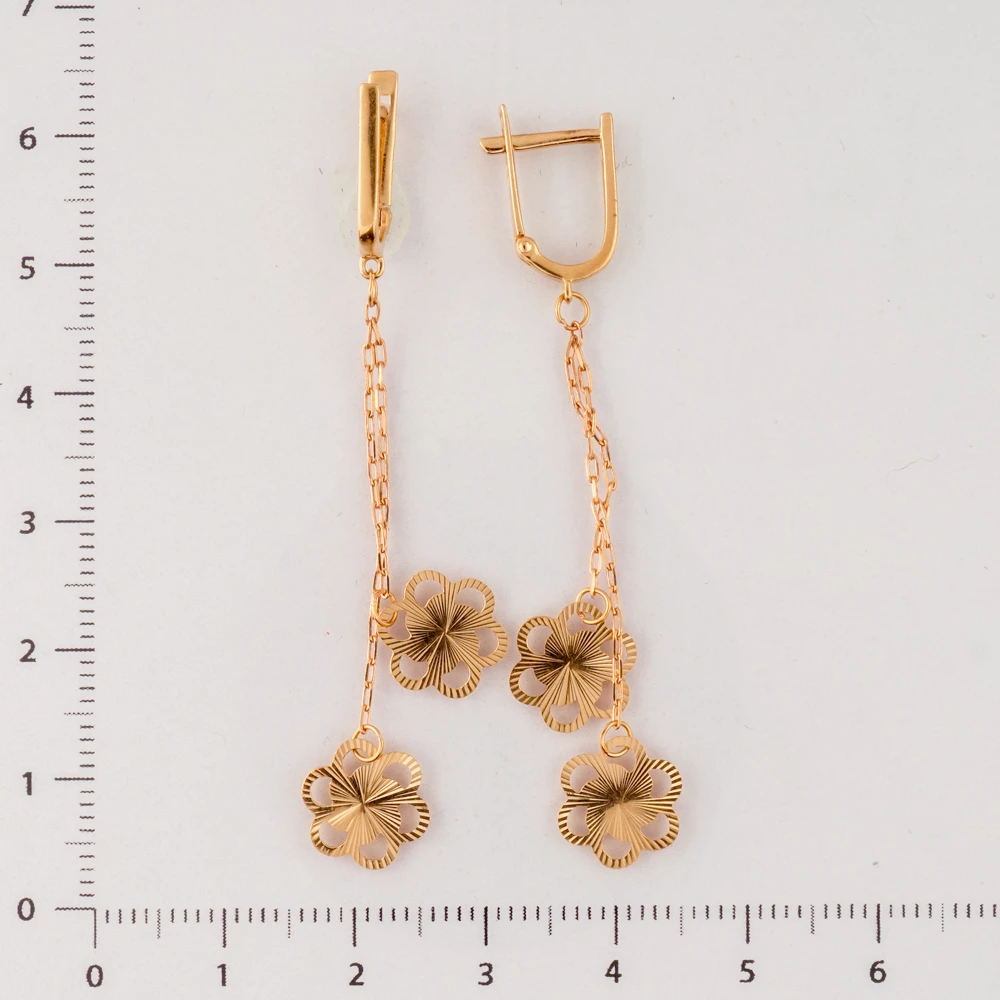 Серьги из красного золота 585 пробы