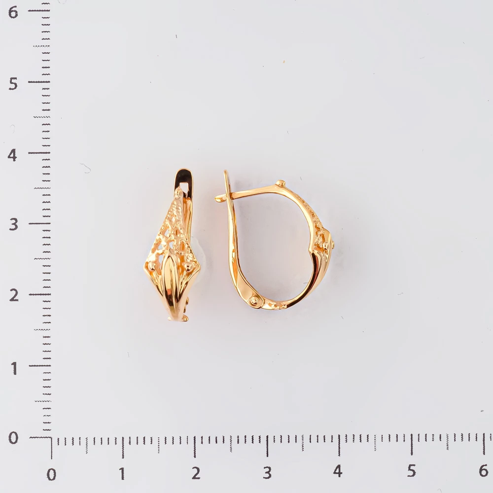 Серьги из красного золота 585 пробы