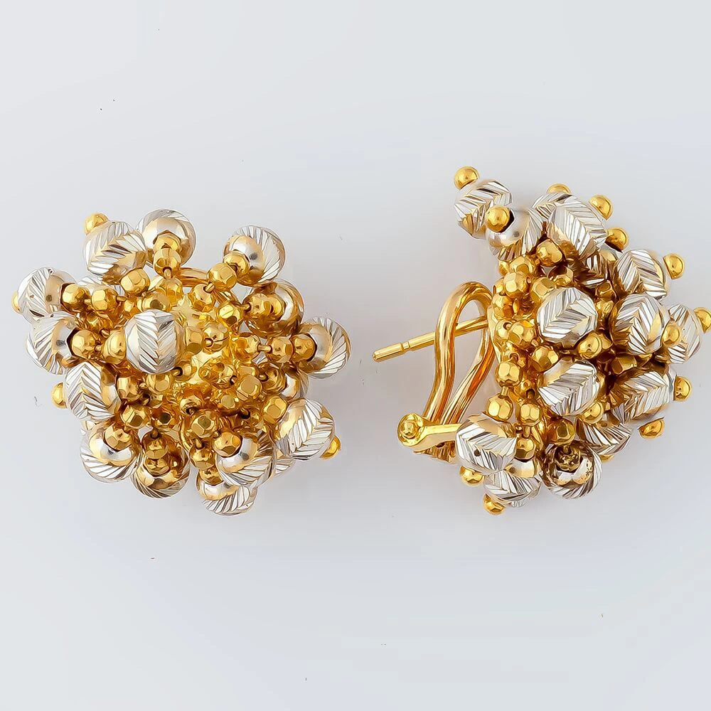 Серьги из желтого золота 750 пробы