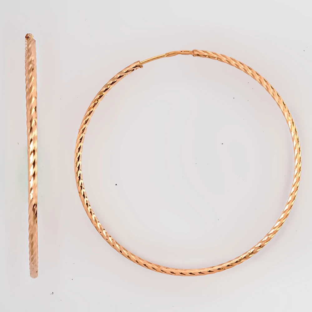 Серьги конго из красного золота 585 пробы