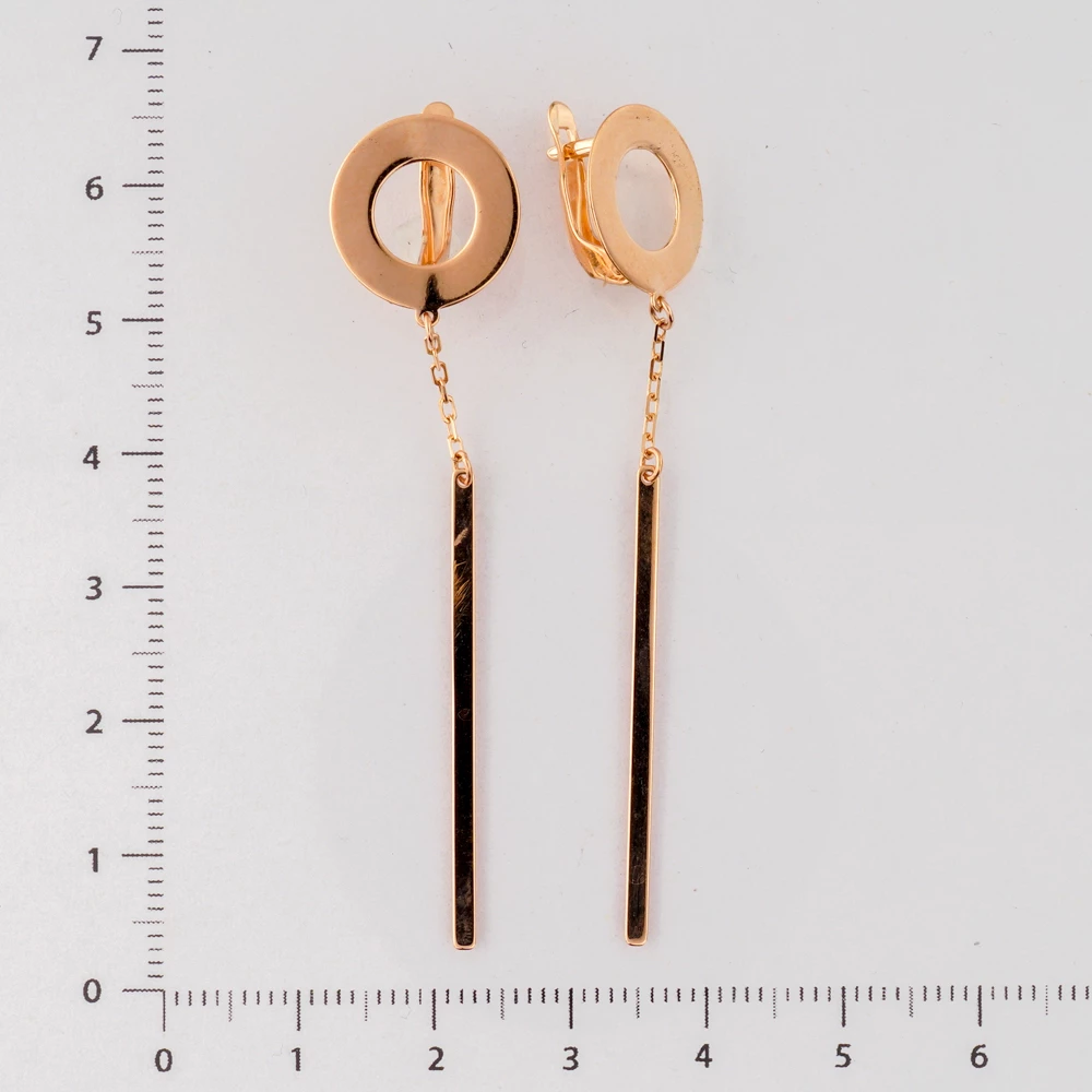 Серьги из красного золота 585 пробы
