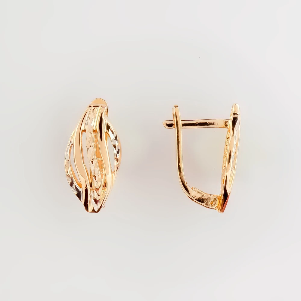 Серьги из красного золота 585 пробы
