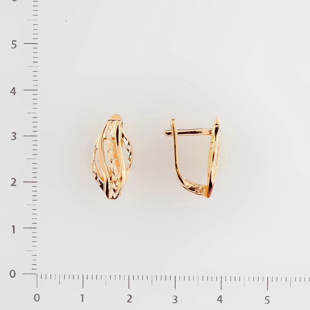 Серьги из красного золота 585 пробы
