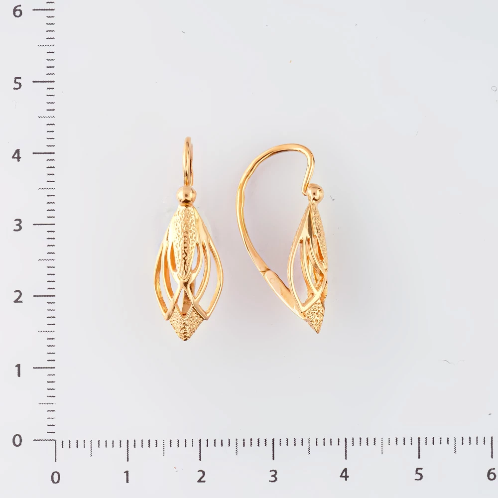 Серьги из красного золота 583 пробы