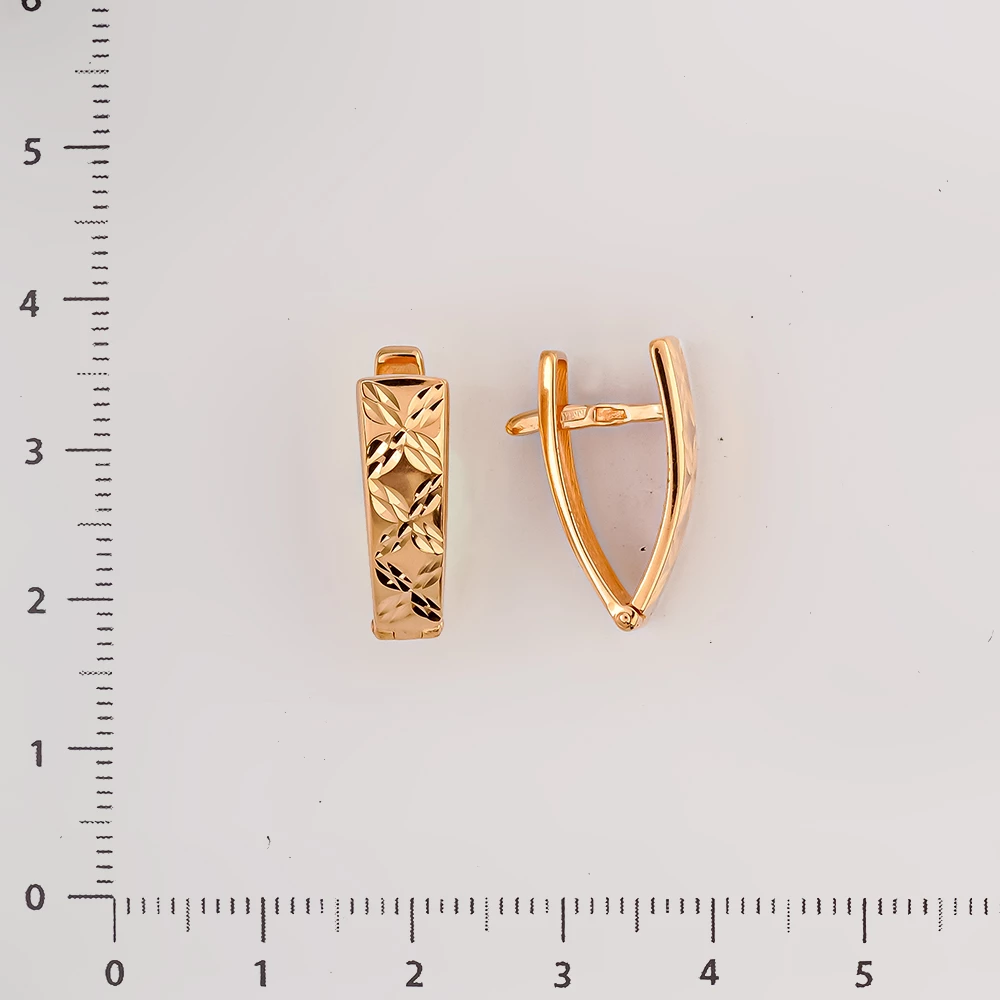 Серьги из красного золота 585 пробы