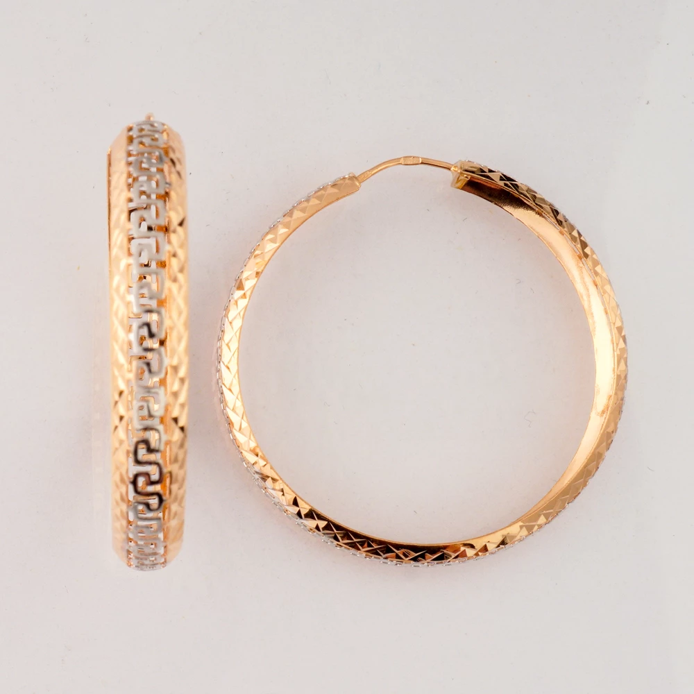 Серьги конго из красного золота 585 пробы