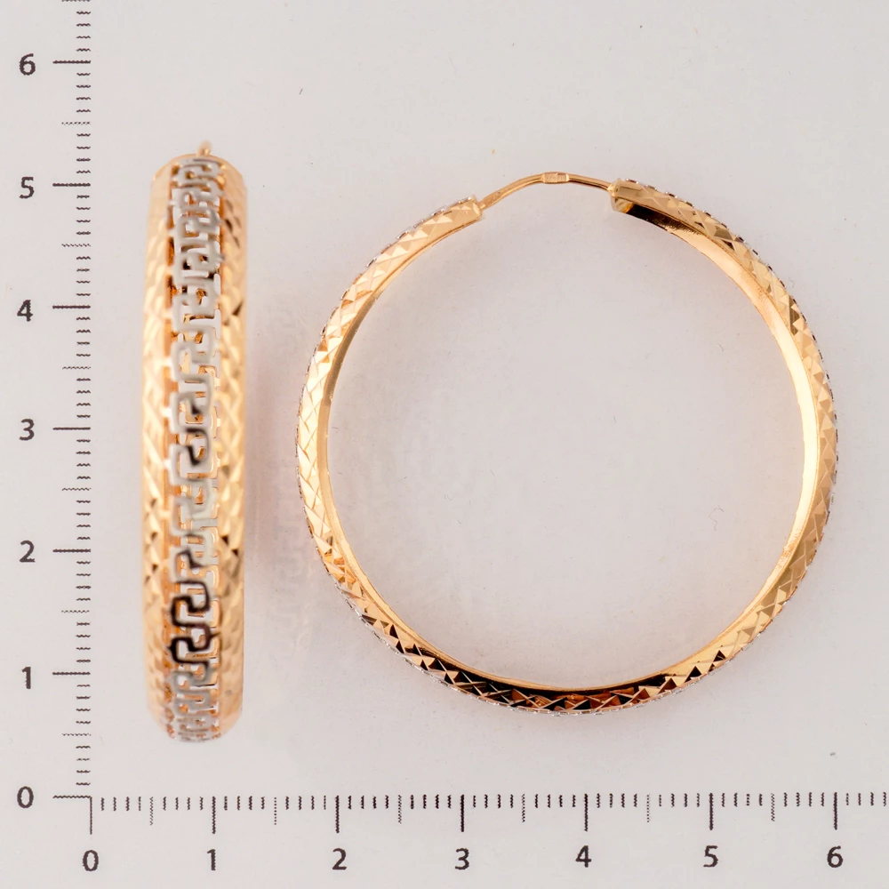 Серьги конго из красного золота 585 пробы