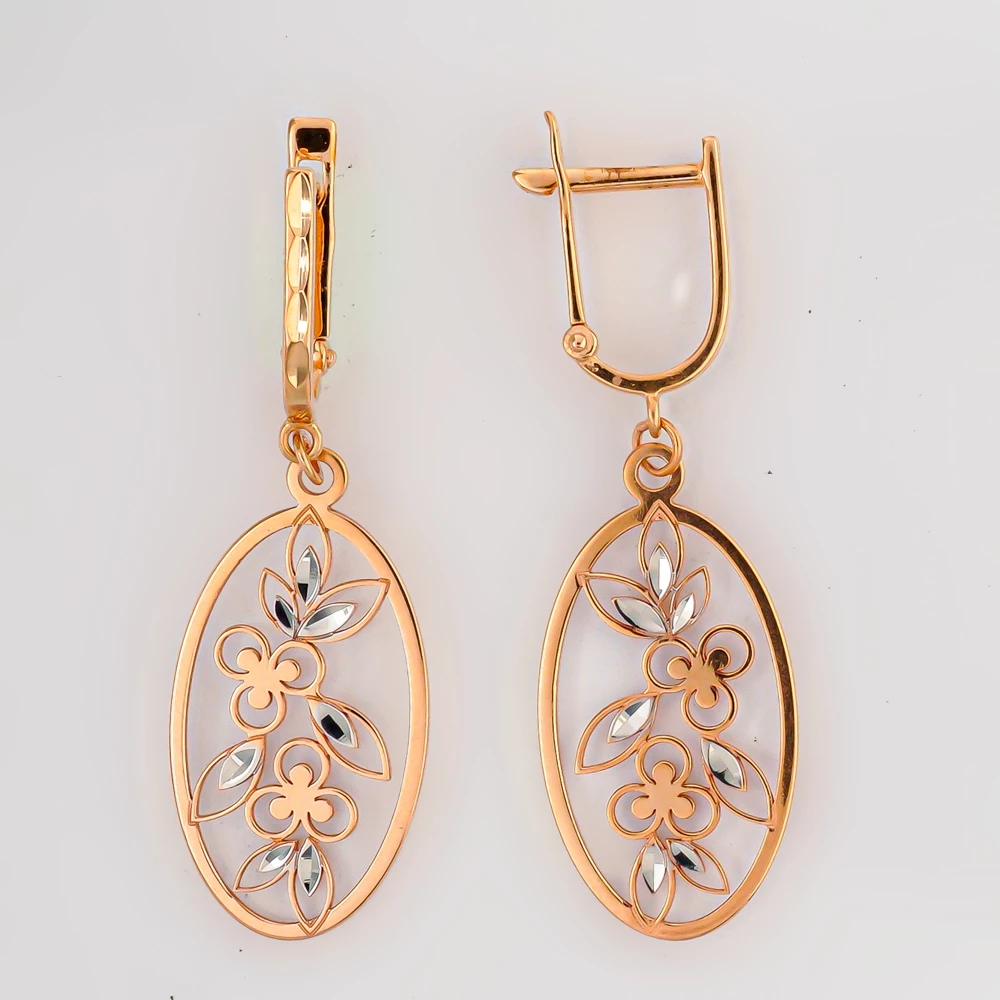 Серьги из красного золота 585 пробы