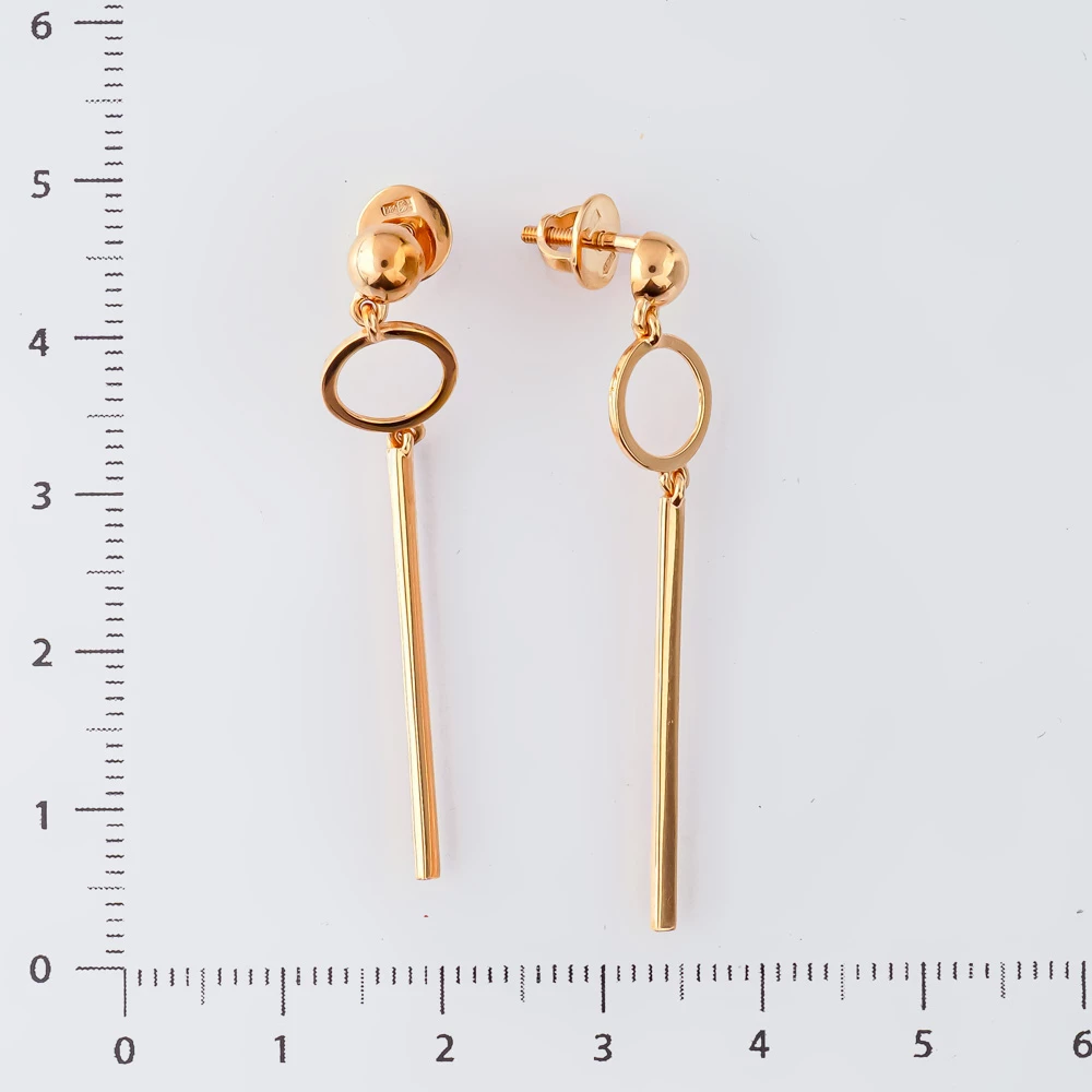 Серьги из красного золота 585 пробы