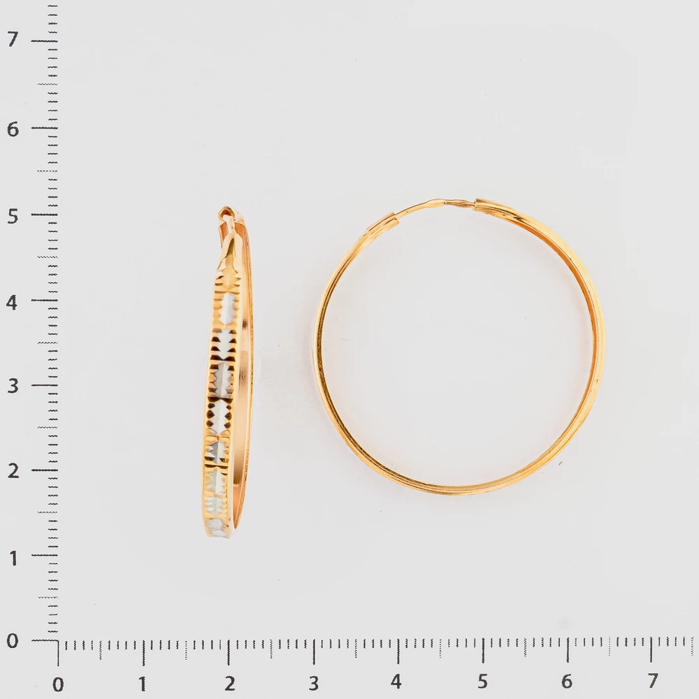 Серьги конго из красного золота 585 пробы