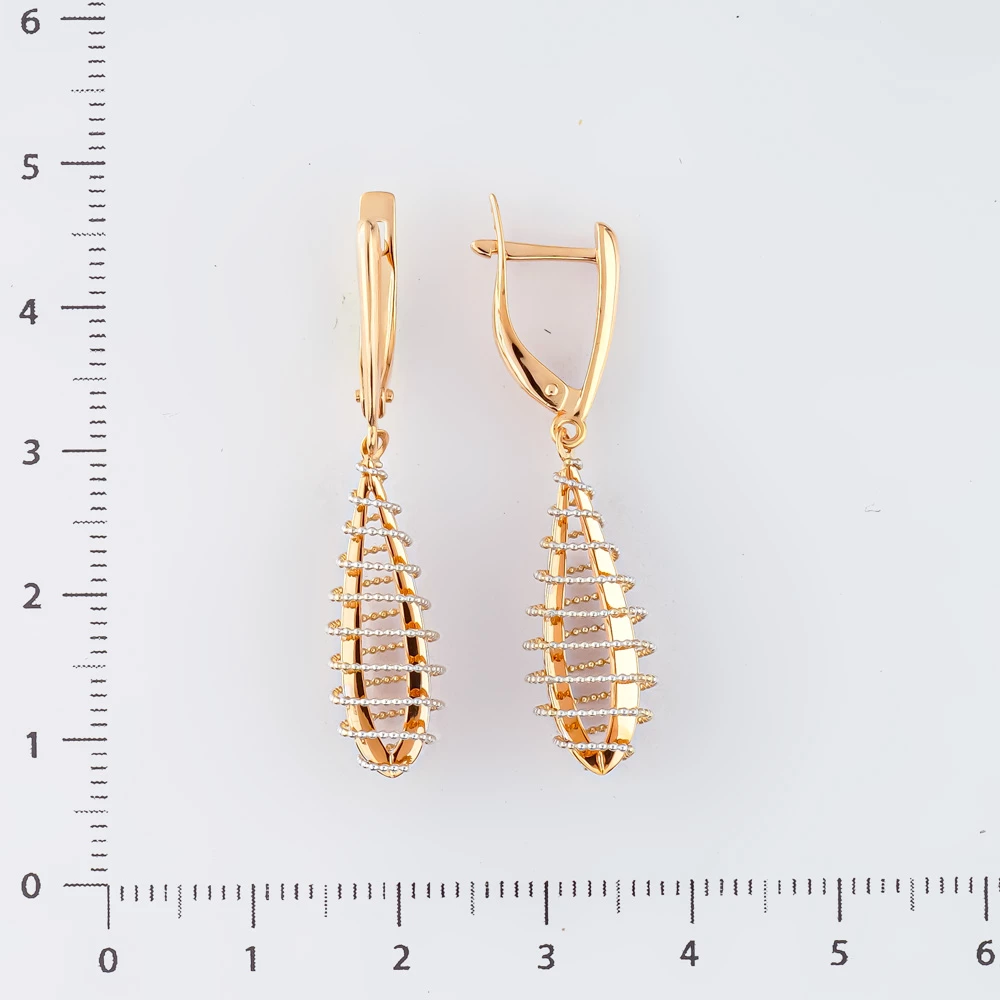 Серьги из красного золота 585 пробы