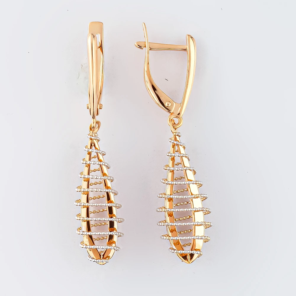 Серьги из красного золота 585 пробы