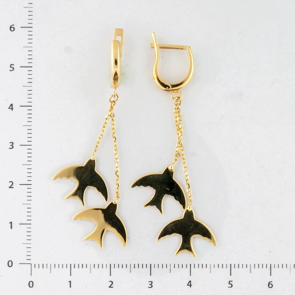 Серьги из желтого золота 585 пробы