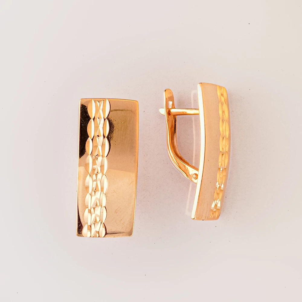 Серьги из красного золота 585 пробы