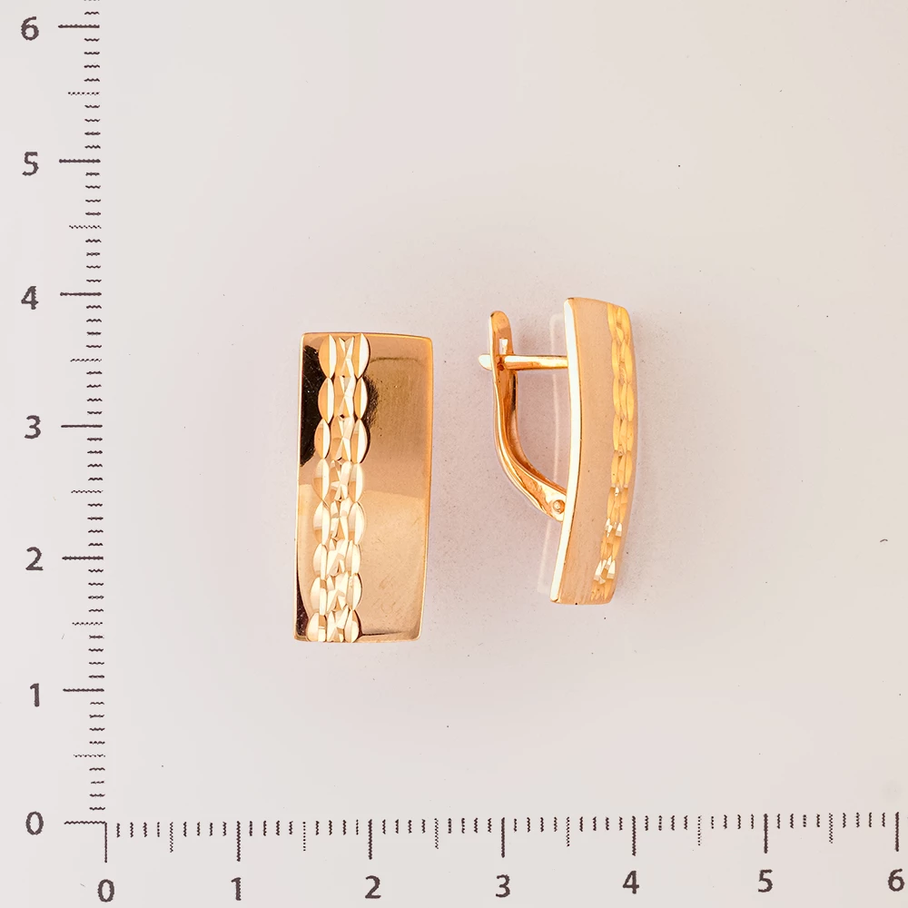 Серьги из красного золота 585 пробы