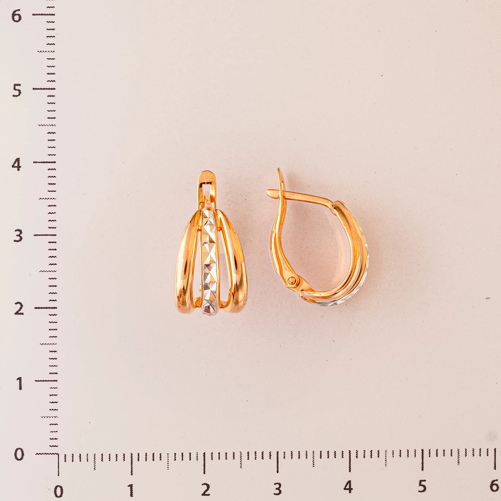 Серьги из красного золота 585 пробы