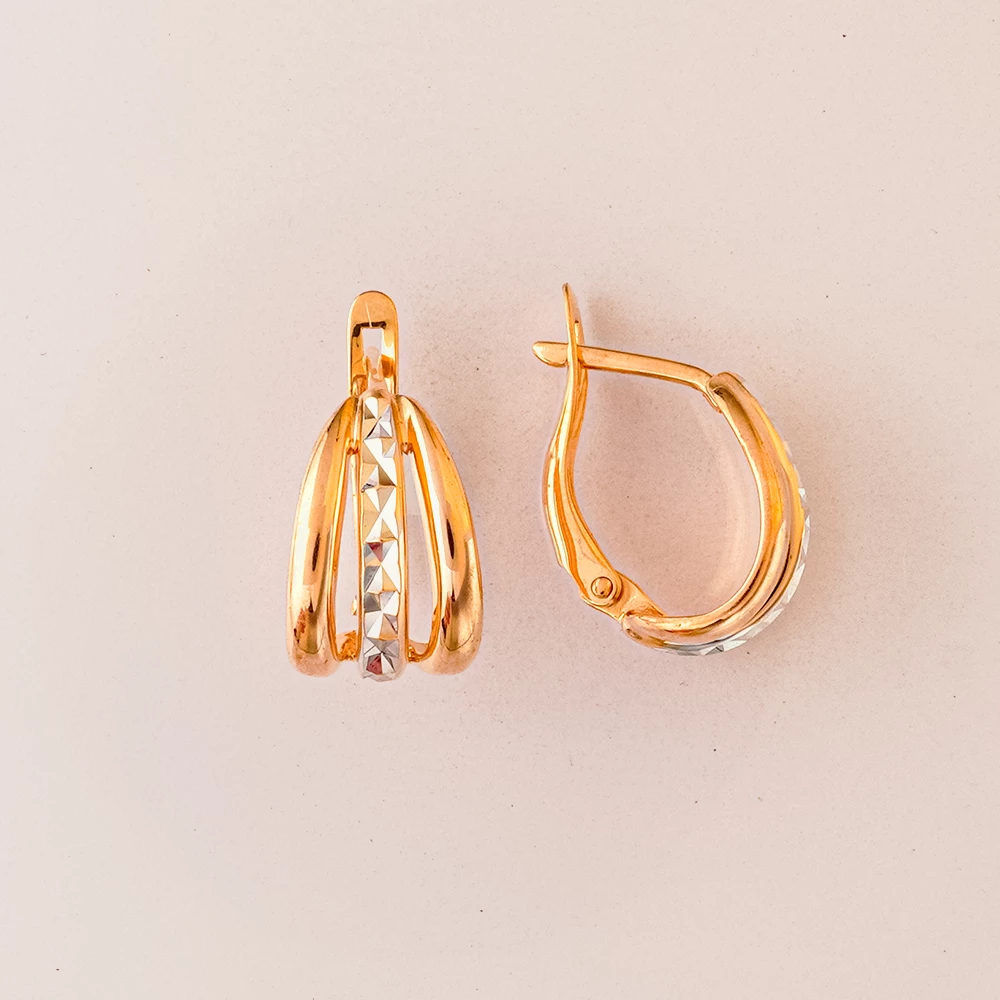 Серьги из красного золота 585 пробы