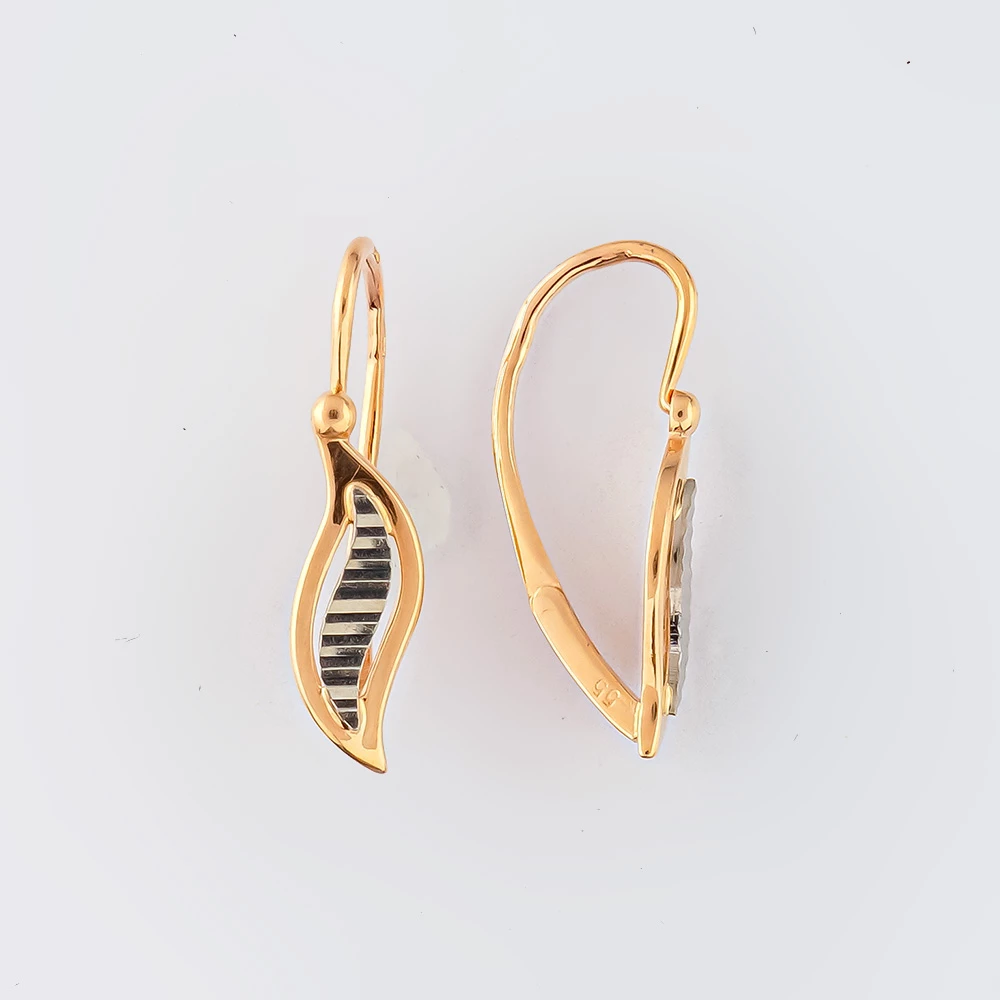 Серьги из красного золота 585 пробы