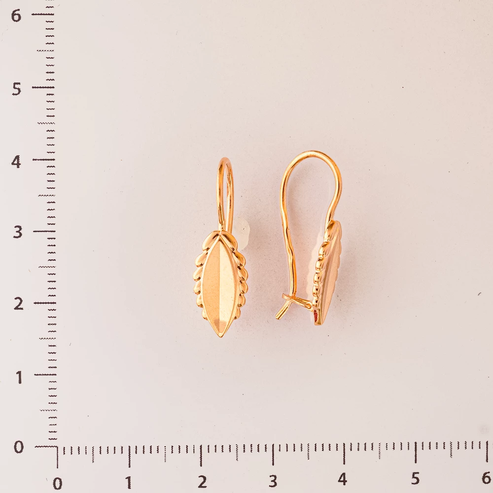 Серьги из красного золота 585 пробы