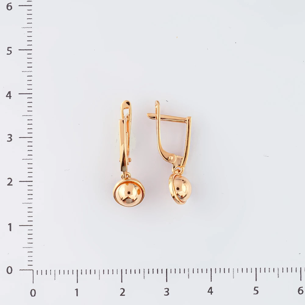 Серьги из красного золота 585 пробы