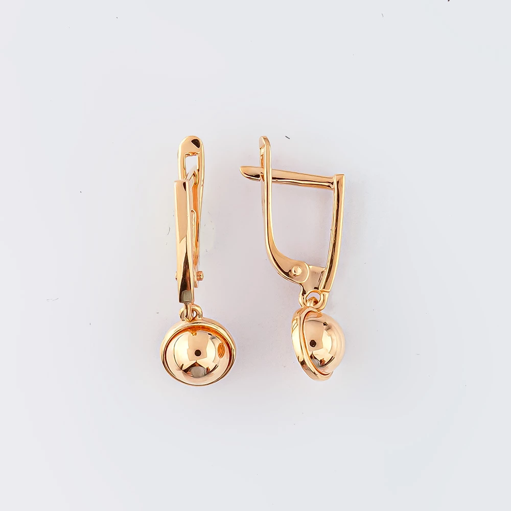 Серьги из красного золота 585 пробы