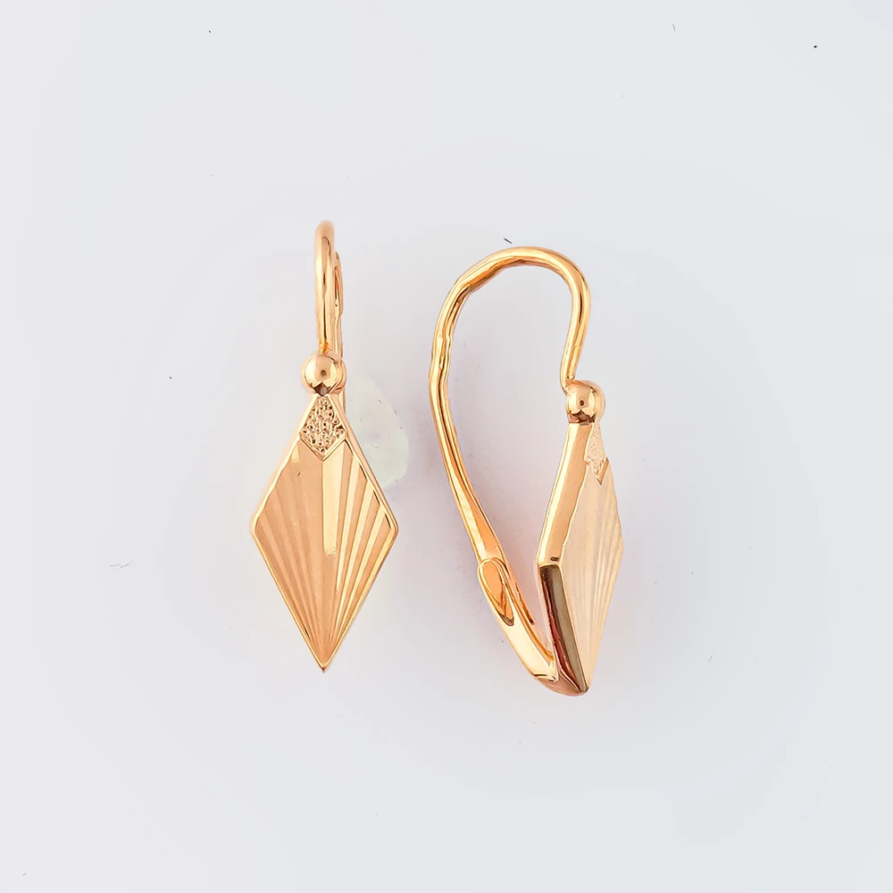 Серьги из красного золота 585 пробы