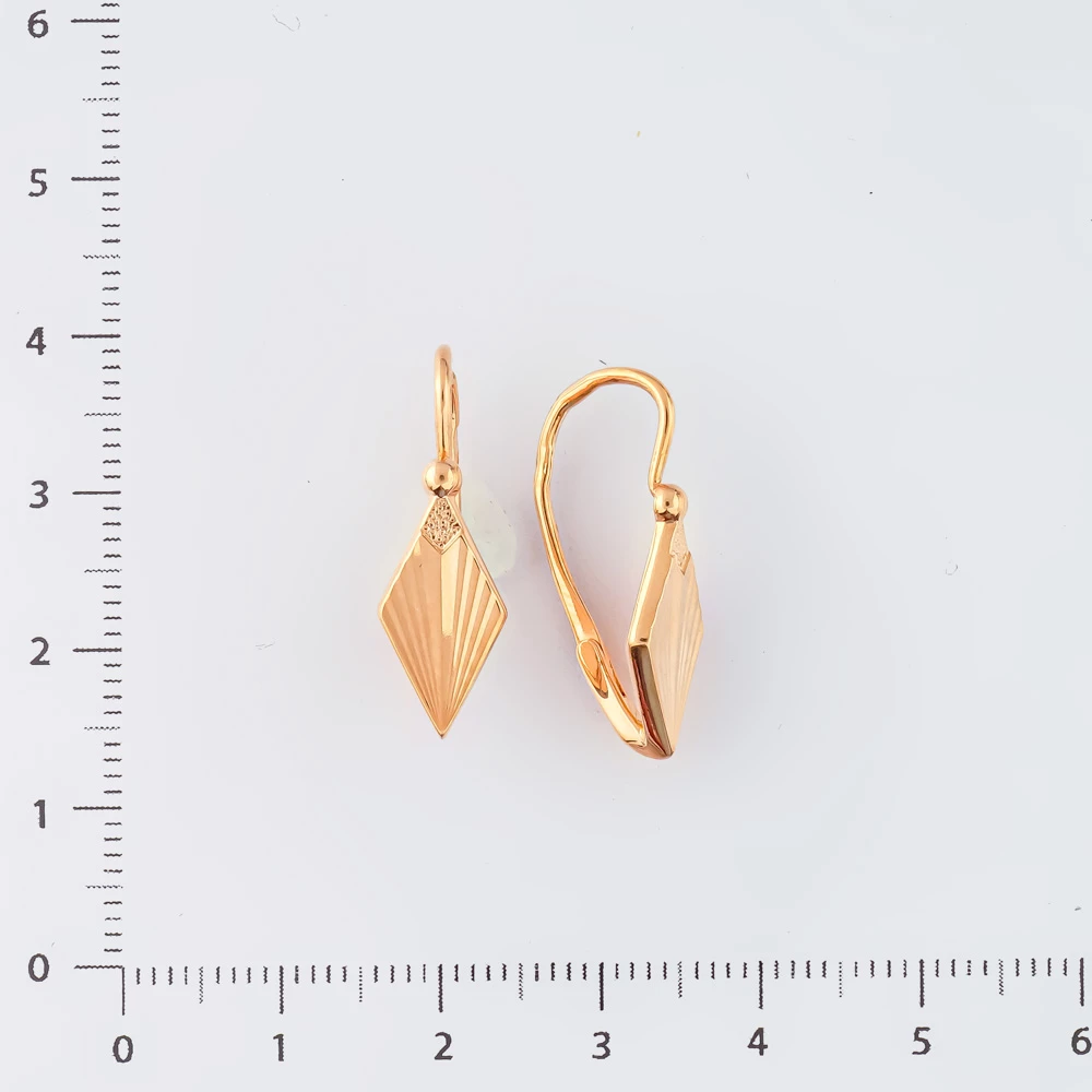 Серьги из красного золота 585 пробы